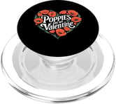 Poppies Are My Valentine Red Poppy Flower Valentines Day PopSockets PopGrip for MagSafe