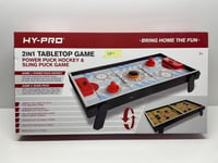 Hy-Pro 2 in 1 Table Hockey and Sling Puck Portable Socialising Game (open) #6011