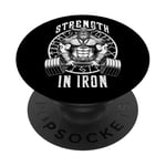 Viking Gym Warrior Strength In Iron Deadlift Poids Fitness PopSockets PopGrip Adhésif