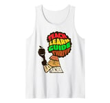 Afro Teacher African American Inspirational Word Cloud Tank Top