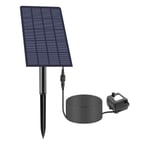 Pompe à eau solaire pour fontaine extérieure, pompe à eau solaire 2,5 W pour fontaines, étang, kit avec piquet, pompe à énergie solaire pour bain d'oiseaux, étang, jardin, arrière-cour, piscine