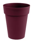 EDA - Pot de Fleur Vase Mi-Haut Toscane Ø 44 cm - Volume 50 L - Ø 44 x H.53 cm - Rouge Bourgogne