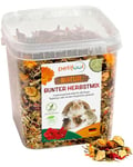 petifool Aliments complémentaires pour rongeurs Mélange d'automne coloré - Nourriture Naturelle et Saine pour Lapins - 650 g