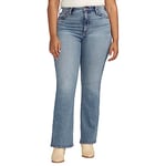 Silver Jeans Co. Women's Plus Size 90s Vintage High Rise Bootcut Jeans, Med Wash Soc293, 24 Plus