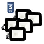 5er-Pack LED-Strahler für den Außenbereich 10W - 95lm/W - IP65