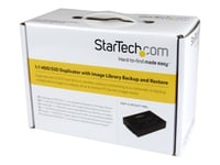 Startech.Com 11 Standalone Hard Drive Duplicator With Disk Image Library Manager For Backup & Restore, Store Several Images On One 2.53.5 Sata Drive, Hddssd Cloner, No Pc Required - Taa Compliant - Harddisk-Duplekser - 2 Brønner (Sata-600) - For P/N