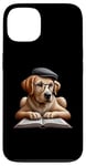 Coque pour iPhone 13 Labrador jaune Bookworm, Labrador retriever