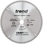 Trend Lame de Scie Circulaire Aluminium & Plastique, 305 mm de Diamètre, 30 mm d'Alésage, 84 Dents, TCT, 3 mm de Trait de Scie, -6° Crochet, CSB/AP30584.[G413]