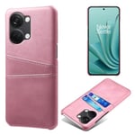 SKALO OnePlus Nord 3 5G / Ace 2V PU-Läder Korthållare Skal - Ros Rosa guld