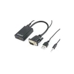 Cablexpert CableXpert vga auf HDMI/Audio-Adapter Schwarz A-VGA-HDMI-01 (A-VGA-HDMI-01)