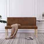 Banc 139,5 cm Banc de salon - Banc de table Marron Similicuir daim BV782836 - BonneVie - Brun