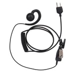 Headset, Portable 2 Pin G-shaped Ear Hook Earpiece Built-in Microphone Headset PTT for Walkie Talkie