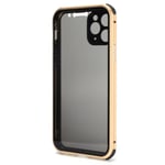 AntiPeep Magneettinen Adsorptio Puhelimen suojus Edessä Takaosa Lasipuhelinkotelo iPhone 11Pro:lle (Gold )