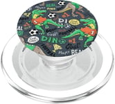 Dinosaur Plays Soccer Soft PopSockets PopGrip pour MagSafe