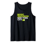 MTV Music Television New York City Neon Letters & Logo Tank Top