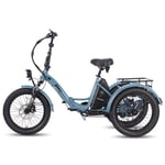 FAFREES F20 Mate Vélo Électrique - Moteur 500W Batterie 48V18.2AH Assisted Autonomie 110KM Freins Hydrauliques - Gris Bleu - Neuf