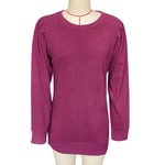 Round Neck Long Sleeve Blouse Basic Casual Fitted Long Sleeve Blouse Top For