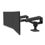 ERGOTRON – LX Dual Side-by-Side Arm, mounting kit, for 2 LCD displays, matte black (45-245-224)