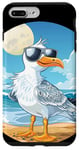 Coque pour iPhone 7 Plus/8 Plus Costume d'oiseau de mer cool avec lunettes de soleil pour oiseaux de vacances