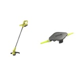 Ryobi 18 V ONE+ Cordless Grass Trimmer RY18LT23A-0 (Cutting Width 23 cm, EasyEdge & Double Serrated Blade Head (+10 Blades) for Edge Trimmers, Edges - Special High/Thick Grass