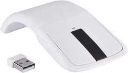 Souris Arc, Souris Tactile Arc Pliable 2,4 GHz, Récepteur USB pour PC, Ordinateur Portable, Smart TV (White)