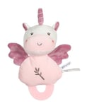 GIPSY TOYS – DOUDOU DE DENTITION LICORNE – GAMME « BAMBOO » - 17 CM S/CARTE – ROSE– 1ER AGE