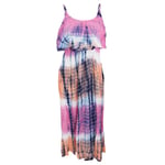 Universal Textiles Dam / Slips Dye Stripe Mönster Strappy Summer Maxi Klänning Medi