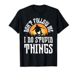 Don't Follow Me I Do Stupid Things Vintage Sketeboarder T-Shirt