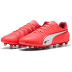 PUMA Mixte King Match FG/AG Chaussure de Football, Glowing Red White-Red Fire, 44 EU