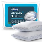 Silentnight Airmax Pillow Pack of 2 – Air Mesh Sides Maximising Airflow Preventing Overheating for a Cool Night's Sleep – Machine Washable and Hypoallergenic Bed Pillow 2 Pack