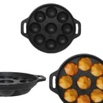 Cast Iron Appam Pan Pancake Aebleskiver Paniyaram Patra Takoyaki Heavy Duty 21cm