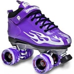 Rock Flames Purple/Grey Quad Roller Skates