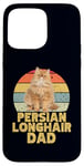 Coque pour iPhone 15 Pro Max Persian Long Hair Cat Dad Retro Vintage Style Cool Cats Lover