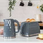 Russell Hobbs Grey Honeycomb Kettle and Toaster Set