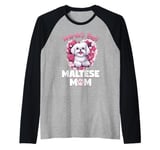 Maltese Dog Breed Pet World's Best Maltese Mom Raglan Baseball Tee