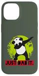 Coque pour iPhone 14 Dab Dabbing Panda Eco Planet Green Save World