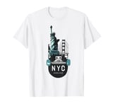 Cool New York City NYC Statue of Liberty USA Flag Design T-Shirt