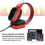 Game Headset Usb Wired Gaming Earphones Stereo Mic Noise Reduction Headpho Part