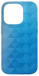 Coque pour iPhone 14 Pro Polygone Géométrie Océan Bleu Dégradé