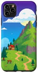 Coque pour iPhone 11 Pro Max Art rétro de paysage de pixels 8 bits pour les joueurs