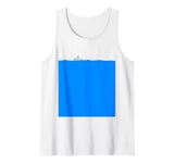 Little Boat on the Big Blue Sea - Cute Arty Graphic Design Tank Top