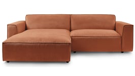 Canapé d'angle gauche fixe BOBOCHIC X CONFORAMA OCTAVE coloris terracotta