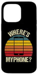 Coque pour iPhone 14 Pro Max Funny Vintage Retro Où est mon téléphone Smartphone Téléphone portable