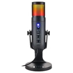 The G-Lab K-Mic Natrium Microphone Gaming RGB - Haute Qualité Audio, Support Anti-Vibrations - Micro de Bureau USB Idéal Gaming, Streaming, Podcast, Twitch, Youtube pour PC/PS4/PS5