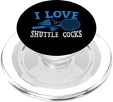 Funny Badminton Humour Smash Shuttlecock Birdie Sport PopSockets PopGrip pour MagSafe