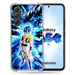 Cokitec Reinforced Tempered Glass Case for Samsung Galaxy A54 5G Manga Dragon Ball Gogeta Light