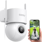 3K 5Mp Camera Surveillance Wifi Extérieure Filaire 360°Ptz Caméra Ip Exterieur Wifi 2.4Ghz, 400Lm Projecteur Vision Nocturne Couleur, Sécurité Et Protection Des Véhicules, 24/7 Enr[CAM09497]