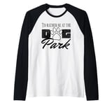 i'd rather be at the dog park petting dog Raglan Baseball Tee