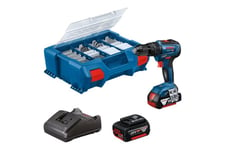 Bosch GSB Professional 18V-55 - bor/driver - ledningfri - 2-hastigheders - 2 batterier