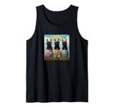 Funny Easter Cats with Easter Eggs and Spring Vibes Tank Top